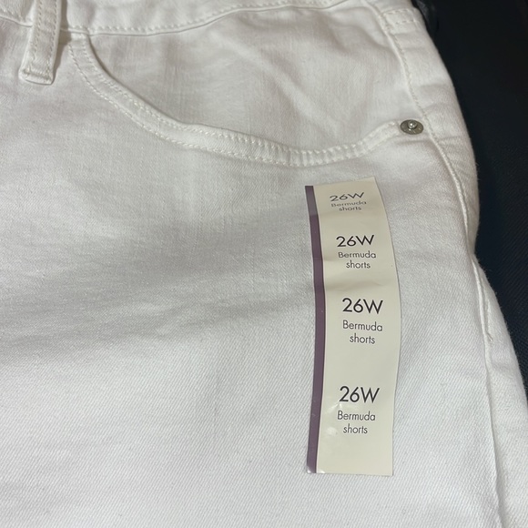Bermuda high rise white jeans shorts - Picture 2 of 10